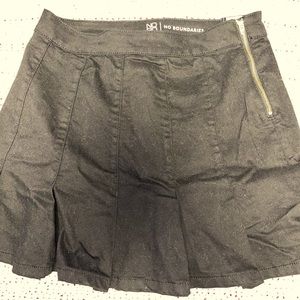 Pleated Jean Skirt